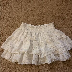 Floral Ruffle Mini Skirt